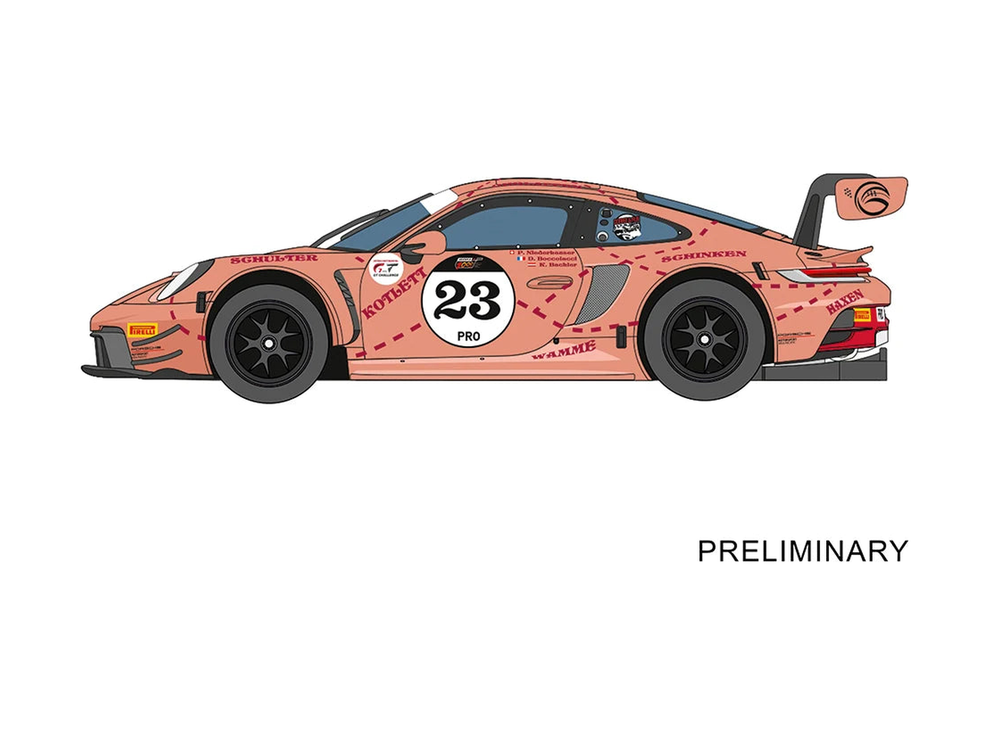 Porsche 911 GT3 R "Phantom Global Racing," No.23" with controller